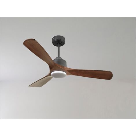 Modulo Slim Ring - Super destratificateur et ventilateur DC 132 cm noir pales bois clair idéal 26 à 40 m² (1/5)