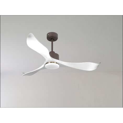 Ouray 2 de Klassfan - Ventilateur de plafond et destratificateur moteur DC avec lumière basalte pales bois clair 10 à 20 m² (1/5)
