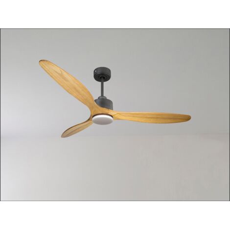 Modulo de KlassFan - Super déstratificateur d'air,avec Lumière, noir,pales couleur bois idéal pour 25 à 40 m² KLDC1P3WoL1Bk (1/5)
