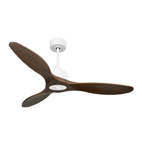 Modulo Slim Ring - Super destratificateur et ventilateur DC 132 cm blanc pales bois sombre idéal 26 à 40 m² (1/5)