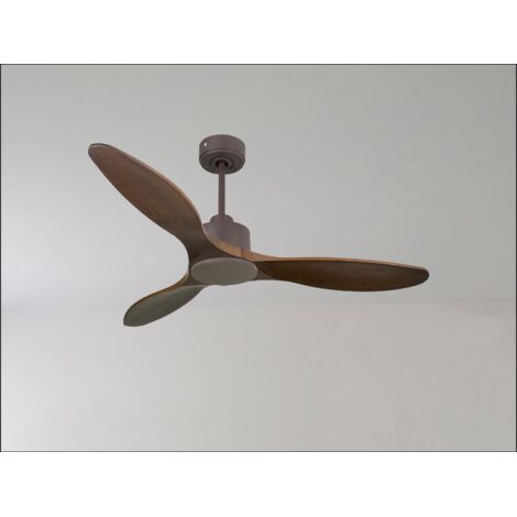 Tenerife Ring - Super destratificateur et ventilateur DC 106 cm noir pales bois blanc idéal 10 à 20 m² (1/5)
