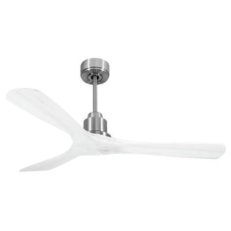 Tenerife de KlassFan - Super destratificateur et ventilateur DC 132 cm Chrome pales bois blanc sans Lumière 25 à 40 m² (1/5)