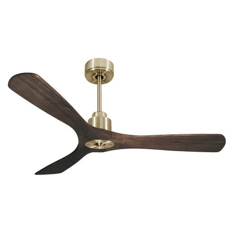 Tenerife Ring - Super destratificateur et ventilateur DC 132 cm Laiton pales bois sombre sans Lumière 25 à 35 m² (1/5)