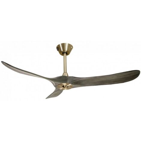 Ouray de Klassfan - Ventilateur de plafond et destratificateur moteur DC Laiton pales bois noir 25 à 40 m² OurayDC5P7Gr132 (1/5)
