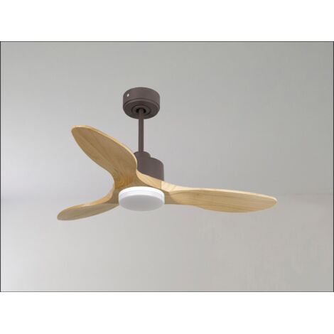 Ouray de Klassfan - Ventilateur de plafond et destratificateur moteur DC Laiton pales bois blanc 10 à 20 m² OurayDC5P7Wi106 (1/5)