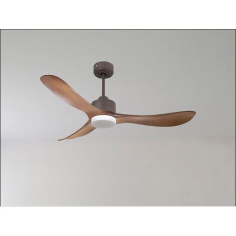 Ouray de Klassfan - Ventilateur de plafond et destratificateur moteur DC Laiton pales bois sombre 10 à 20 m² OurayDC5P7Dw106 (1/5)
