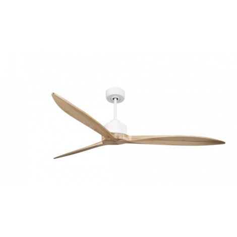 Modulo Latino Slim - Super destratificateur et ventilateur DC 166 cm blanc pales bois clair idéal 30 à 60 m² (1/5)