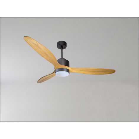 Twist, Ventilateur déstratificateur d'air, pales bois clair 166 Cm Moteur chrome, sans lumière (1/5)