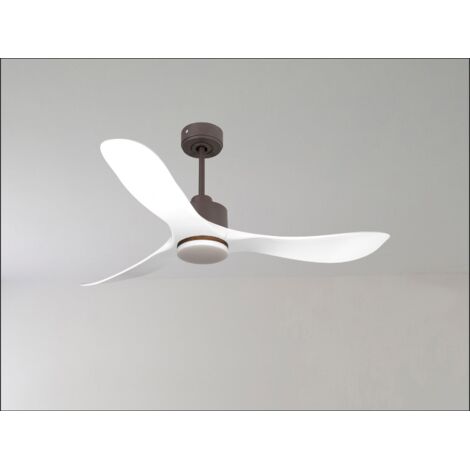 Le super destratificateur et ventilateur HVLS Ouray, 223 Cm design chrome pales noires, wifi thermostat. (1/5)