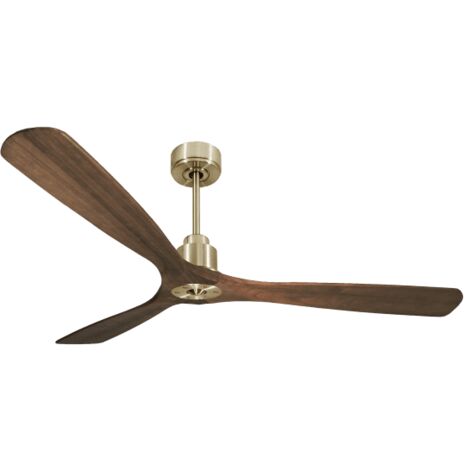 Tenerife Ring - Super destratificateur et ventilateur DC 166 cm Laiton pales bois sombre sans Lumière 30 à 60 m² (1/5)