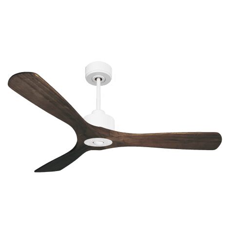 Modulo Slim Ring - Super destratificateur et ventilateur DC 132 cm blanc pales bois sombre idéal 26 à 40 m² (1/5)