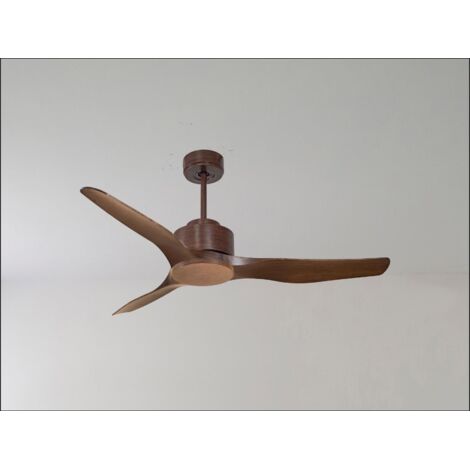 Twist, Ventilateur déstratificateur d'air, pales bois sombre 166 Cm Moteur noir avec point lumineux LED. (1/5)