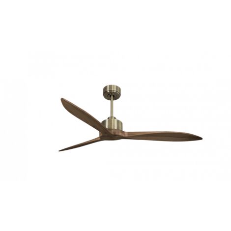 Modulo Latino Slim - Super destratificateur et ventilateur DC 132 cm laiton pales bois sombre idéal 26 à 40 m² (1/5)