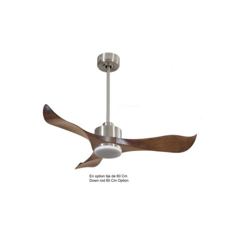 Modulo de KlassFan - Super déstratificateur d'air, avec Lumière Chrome et bois idéal pour 30 à 50 m² KLDC3P1WoL1ch (1/5)