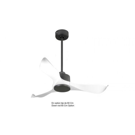 Modulo de KlassFan - Ventilateur de plafond DC sans Lumière Blanc et gris basalte, thermostat idéal pour 10 à 25 m² (1/5)