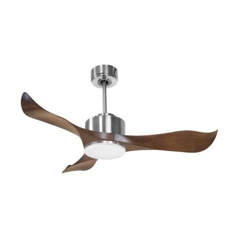 Modulo de KlassFan - Super déstratificateur d'air, bois et CHROME avec Lumière idéal pour 20 à 30 m² KLDC3P1WOL1CH (1/5)