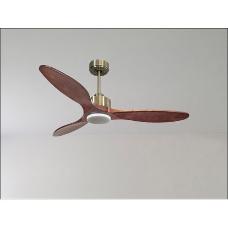 Modulo de KlassFan - Super destratificateur et ventilateur DC 106 cm Chocolat pales bois noir Lumière dimmable 15 à 20 m² (1/5)