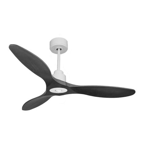 Tenerife Ring - Super destratificateur et ventilateur DC 132 cm Blanc pales bois noir sans Lumière 25 à 35 m² (1/5)