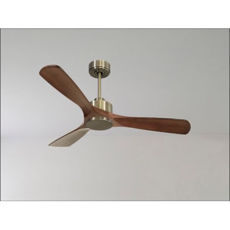 Modulo Low Profile Regular - un ventilateur pour plafond bas , DC 106 cm Laiton pales bois noir sans Lumière 10 à 20 m² (1/5)