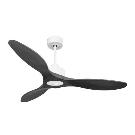 Modulo Slim Ring - Super destratificateur et ventilateur DC 132 cm blanc pales bois noir idéal 26 à 40 m² (1/5)
