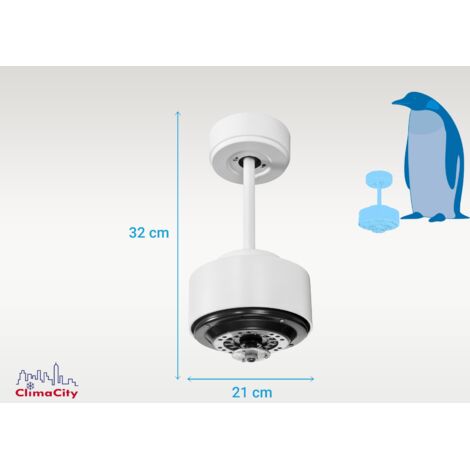 Tenerife Ring - Super destratificateur et ventilateur DC 106 cm noir pales bois blanc idéal 10 à 20 m² (1/5)