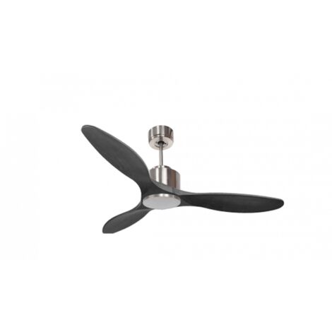 Modulo de KlassFan - Super destratificateur et ventilateur DC 132 cm Chrome pales bois noir sans Lumière 25 à 40 m² (1/5)