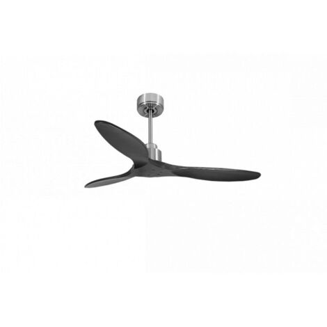 Tenerife de KlassFan - Super destratificateur et ventilateur DC 132 cm Chrome pales bois noir sans Lumière 25 à 40 m² (1/5)