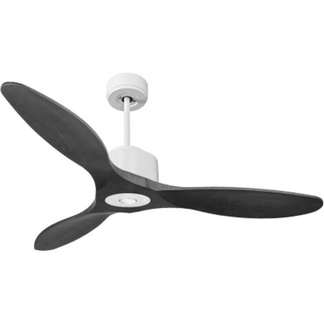 Modulo Regular Ring - Super destratificateur et ventilateur DC 132 cm Blanc pales bois noir sans Lumière 25 à 40 m² (1/5)