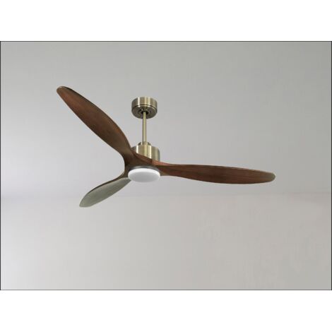 Modulo Slim de Klassfan - Ventilateur de plafond et destratificateur moteur DC laiton et bois sombre 10 à 20 m² (1/5)