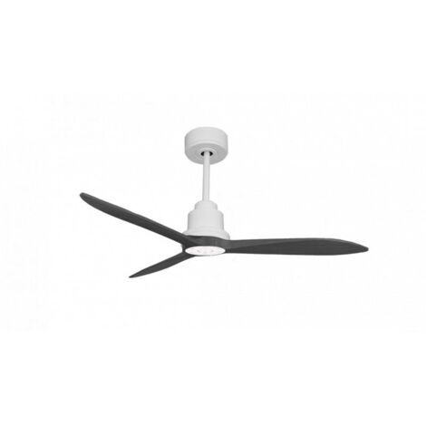 Tenerife Ring - Super destratificateur et ventilateur DC 132 cm Blanc pales bois noir sans Lumière 25 à 35 m² (1/4)