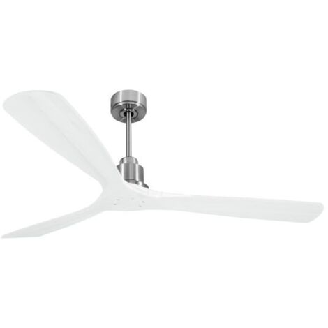 Tenerife de KlassFan - Super destratificateur et ventilateur DC 166 cm Chrome pales bois blanc sans Lumière 30 à 60 m² (1/5)