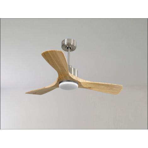 Modulo de KlassFan - Ventilateur de plafond avec Lumière chromé bois clair idéal de 25 à 40 m² KLDC3P6SW132L2Ch (1/5)