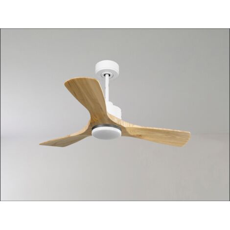 Modulo de KlassFan - Ventilateur de plafond avec lumière blanc bois rouge idéal 40 m² KLDC4P6RW166L1Wi