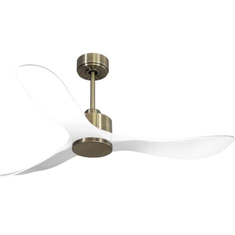 Modulo Low Profile Regular - un ventilateur pour plafond bas , DC 132 cm Blanc pales abs marron sans Lumière 20 à 40 m² (1/5)