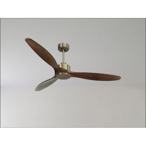Modulo Low Profile Regular - un ventilateur pour plafond bas , DC 132 cm Blanc pales bois clair avec Lumière 20 à 40 m² (1/5)