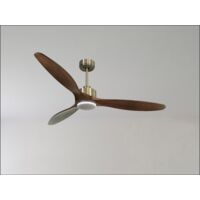 Modulo de KlassFan - Super destratificateur et ventilateur DC 132 cm Chocolat bois blanc Lumière dimmable 25 à 40 m²