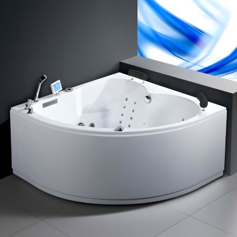Baignoire balnéo d'angle 140x140 cm AQUA DROITE IDYNAMIC