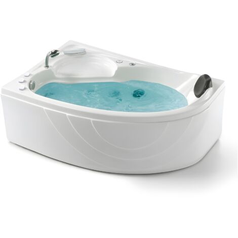 Baignoire balnéo asymétrique 150x100 cm KENYA GAUCHE IMASSAGE