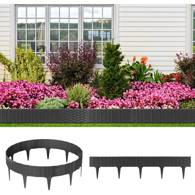 C & C Gartenbedarf Bordo prato Stretta 14 cm con doppio corrosione Vorsorge e semplice sistema Klick Fix