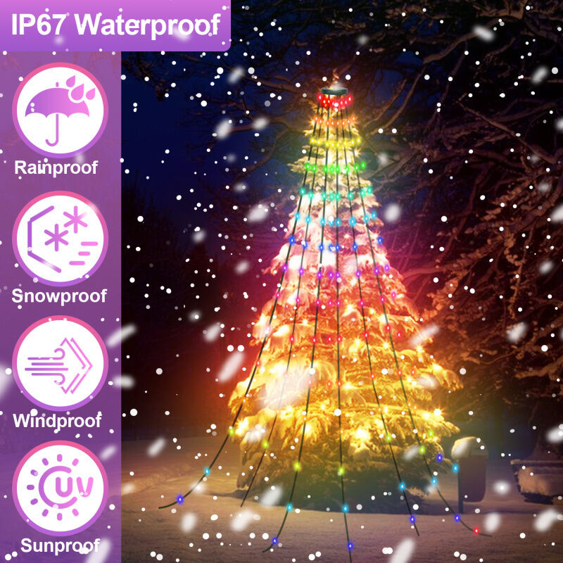 Yunsheng 30 Candeline LED RGB Per Albero Di Natale, Senza Fili Con Telecomando E Timer, Impermeabili IP64 A Batteria (Batterie AAA Incluse)