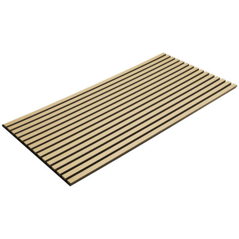 Jiubiaz Pannello a doghe Rivestimento per pareti in MDF naturale Pannello acustico moderno per pareti in legno impiallacciato feltro 120x60x2,1 cm In legno