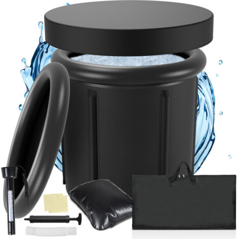 Fellflying Copertura Per Bagno Freddo, Coperchio Per Vasca Di Ghiaccio - Copertura Per Vasca Fredda Isolata Con Coperchio Rotondo Per Immersione Nel Ghiaccio | Coperchio Pieghevole Per Vasca Del - Foto 12