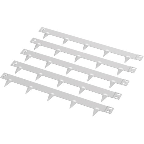 Bordo Per Prato In Acciaio – 15 Metri (15 Pezzi) – Altezza 18 Cm, Spessore 1,5 Mm, Colore Argento – Bordure Per Aiuole Con Punte Da 8 Cm – Flessibile E Resistente