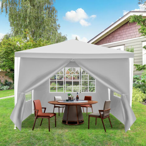 SWANEW Tenda per padiglione 3x3m Tenda per eventi Tenda per barbecue Tenda per feste Tenda da giardino UV Padiglione bianco (1/5)