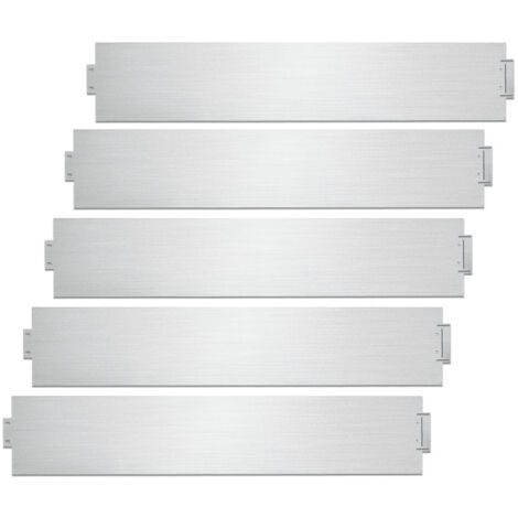 Bordo da giardino in metallo, 30,5 cm x 5,1 m, ondulato zincato