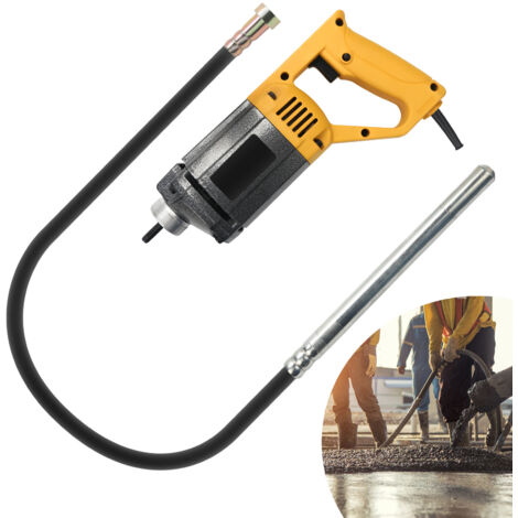 SWANEW Vibratore elettrico per calcestruzzo da 1000W con tubo flessibile da 1,5 m, vibratore per calcestruzzo ad alte prestazioni