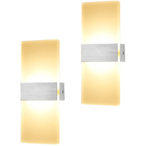 SWANEW Lampada da parete a LED 12W Lampada da corridoio per interni Illuminazione da parete Lampada da parete per esterni Lampade per scale Bianco caldo (1/5)