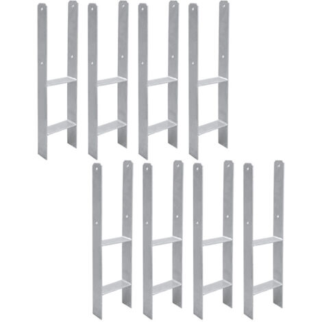 8x Ancoraggio H Supporto del palo 141MM zincato a caldo Ancoraggio del palo Carport (1/5)