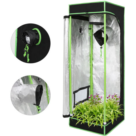 SWANEW Grow room 40x40x120cm - Tenda idroponica con finestra di osservazione - Nero (1/5)