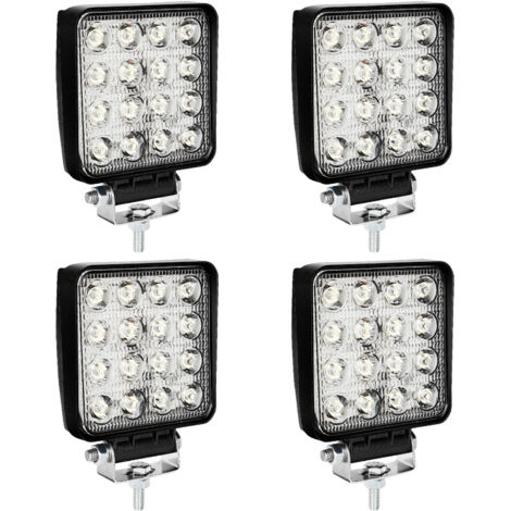 4x LED 48W Luce di lavoro LED Luce di lavoro Proiettore Fog Light per auto camion UTV SUV Offroad Tractor Unit (1/5)